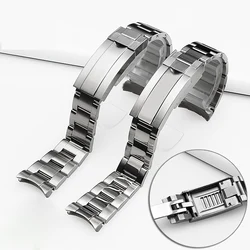 Watch Bracelet For Rolex SUBMARINER DAYTONA SUP GMT Men Fine-Tuning Pull Button Clasp Strap 904 Stainless Steel Watch Band 20mm