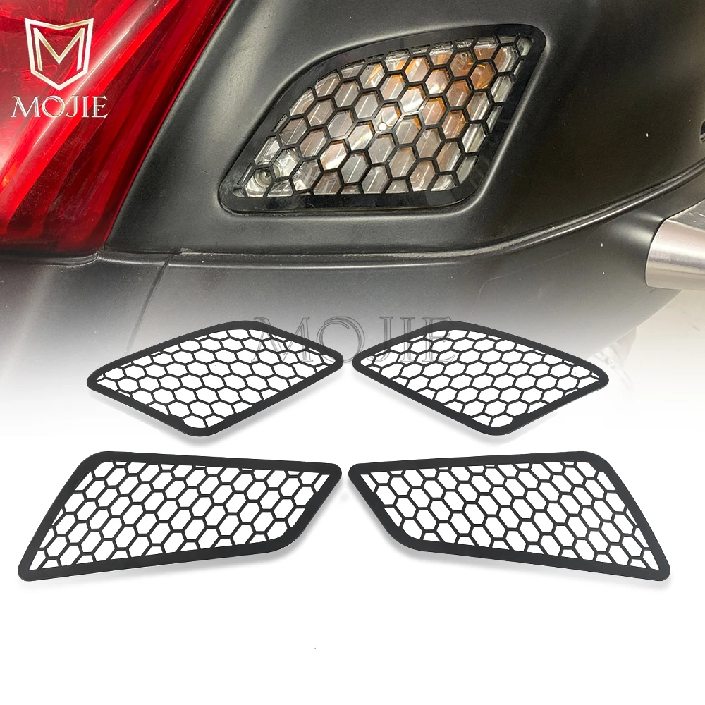 

Motorcycle Front Rear Turn Signal Light Indicator Case Net Cover For GTS 125 250 300 All Years Headlight Cover Guard