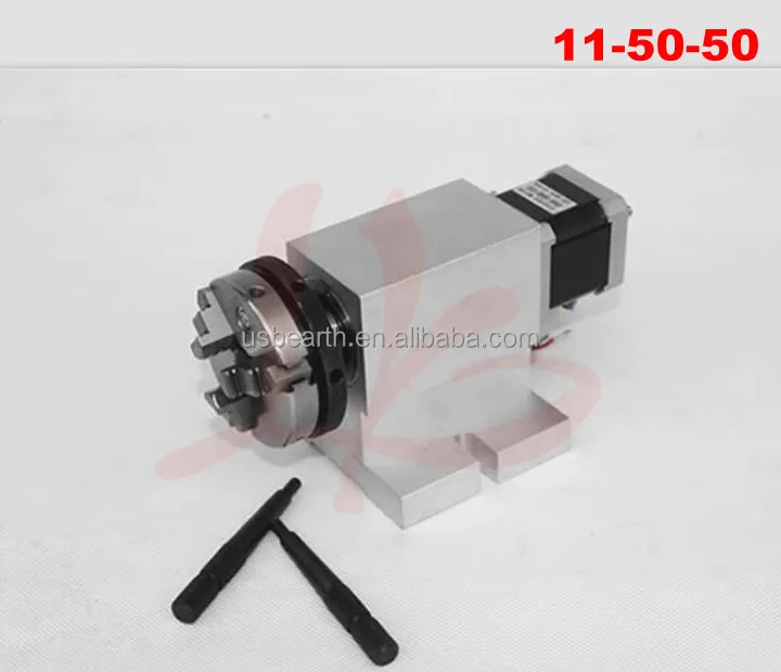 CNC 4th Axis Rotary Axis With Chuck For CNC Router A Aixs CNC Milling Machine 3 Jaw Chuck 50mm