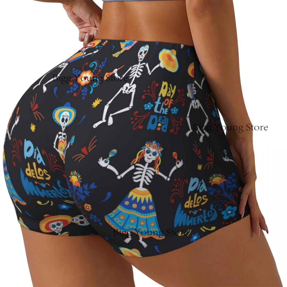 

Шорты Booty, сексуальные узкие спортивные шорты с черепом для фитнеса, женские удобные шорты для йоги