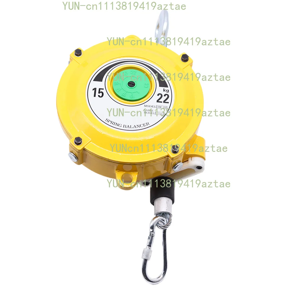 15-22KG Spring Balancer Self-locking Tower-Type Lifting Hook Spring Holder Balancer Steel Wire Rope Balancing Lifting Jack 1.5M