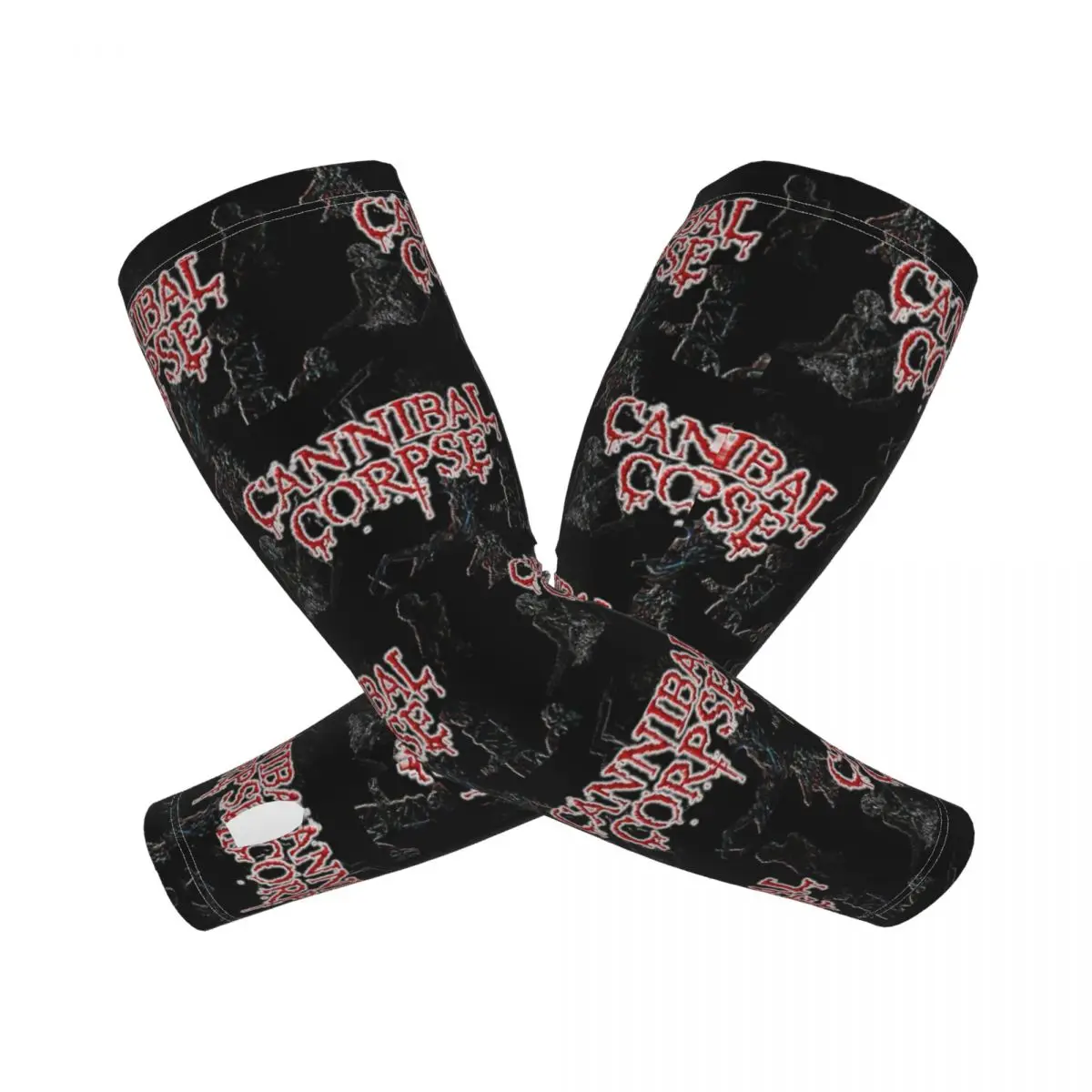 

Металлический скейтборд Cannibal Corpse, уличные рукава, защита от солнца и ультрафиолета, летние ледяные шелковые велосипедные татуировки, рукава