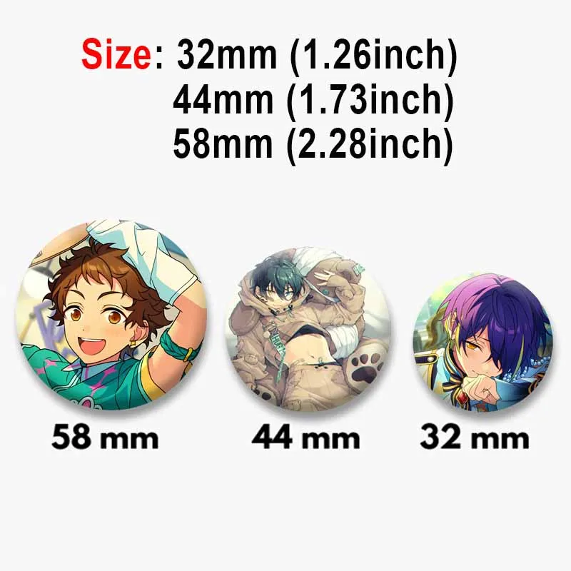 Cute Cartoon Ensemble Stars Coin Brooch Virtual Singer Tomoya Mashiro Tori Himemiya Badge Backpack Clothing Hat Button Pin Gifts