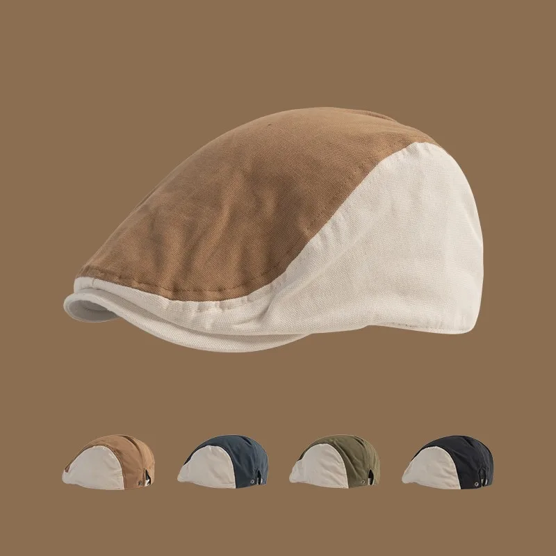 

Advance Hats Children's Summer Versatile Retro Artistic Anti-Wear Newsboy Duckbill Cap Spring and Autumn