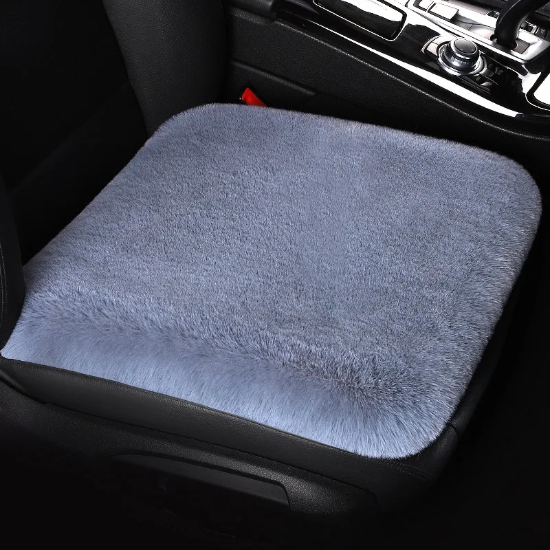 

Car plush seat cushion, winter warm single-piece cushion, four-season universal seat cover