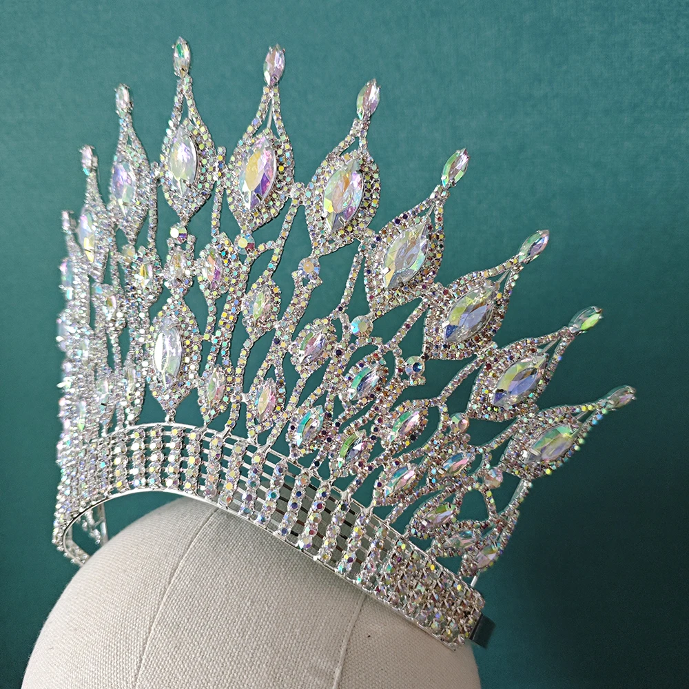 NiuShuya 2024 Miss Universe Wedding Crowns and Tiaras Queen Crystal Rhinestone Quinceañera Party Stage Show Bride Hair Jewelry