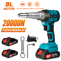 20000N Brushless Electric Rivet Gun 2.4~4.8mm Cordless Rivet Nut Gun Drill Insert Automatic Riveting Tool For Makita 18V Battery