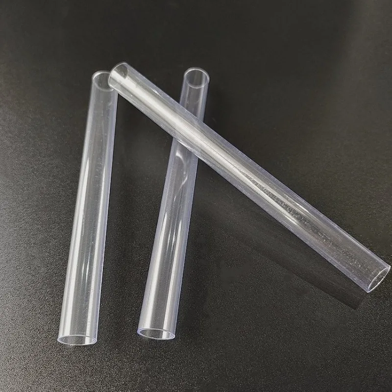 Naxilai 100個入り 卸売 透明プラスチックパッケージボックス 蓋付き PC収納チューブ 硬質チューブ 外径16mm