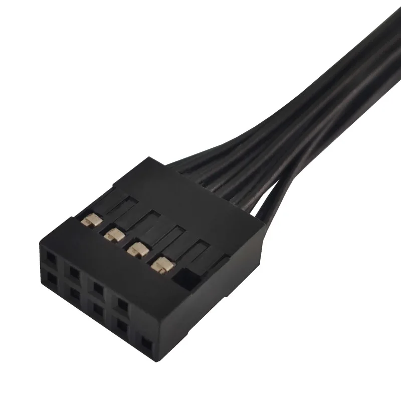 1 komputer stancjonarny płyta główna przedłużacz USB 9 Pin 1 żeński do 2 męski Splitter Audio przedłużacz HD do komputera DIY 17cm