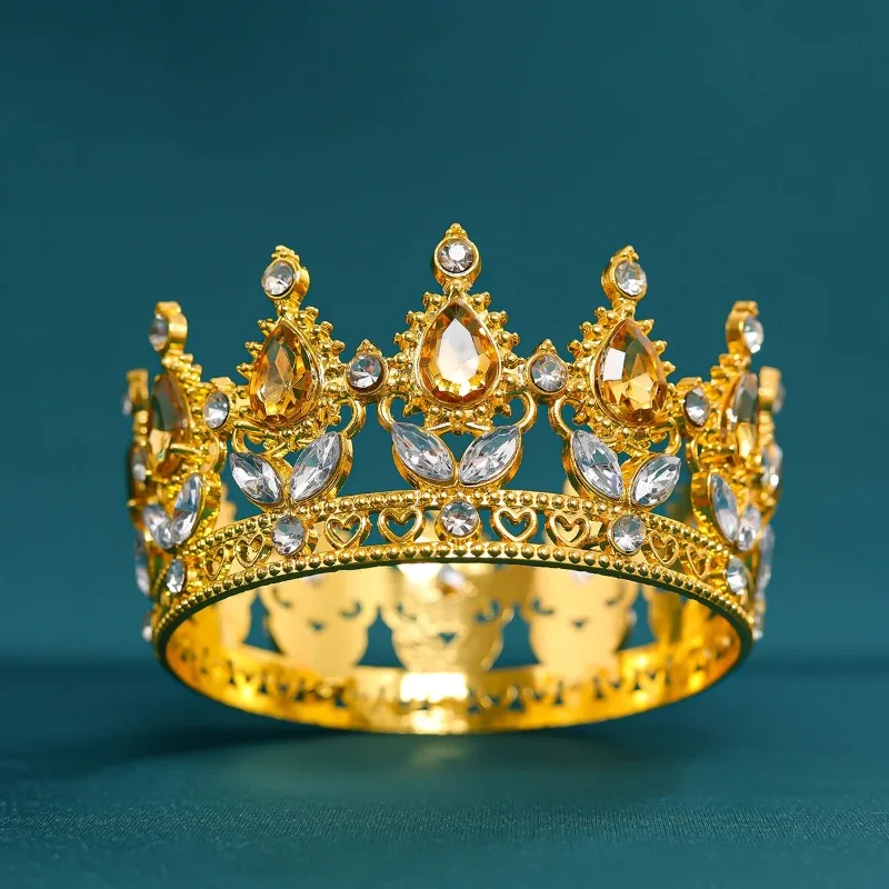 Princess Queen Bridal Small Tiaras and Crowns Prom Cake Crown Diadem Hair Ornaments Wedding Hair Jewelry Accessories