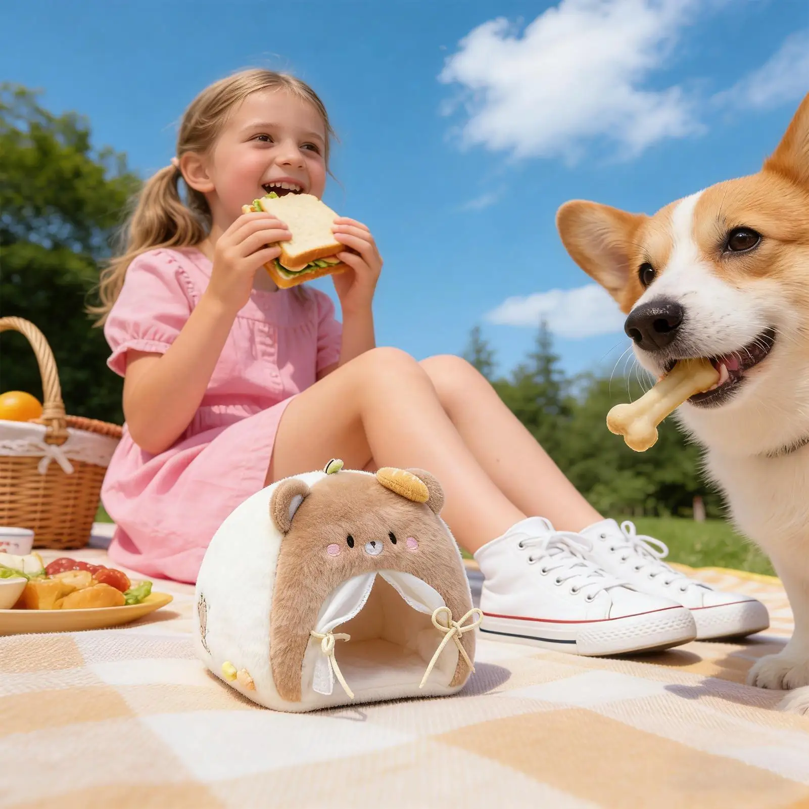 

Doll Tent Mini Furniture Ornament Doll Tent Bed For Living Room Home Imaginative Play Stuffed Animals Indoor Desktop Display