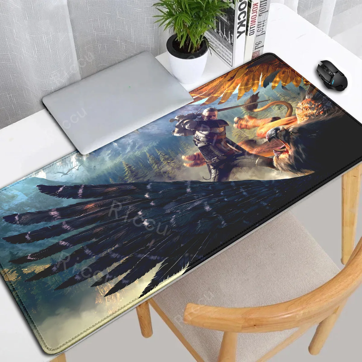 

Game The Witchers3 teclado mouse pad Cute HD Desk Pad Extended Gaming Keyboard accessories desk mat Large Gamer mousepad 90x40cm