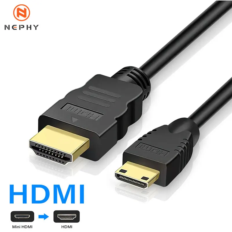 مطلية بالذهب كابل صغير HD إلى HD 1080P ذكر إلى ذكر تأثير صغير HDMI متوافق مهائي كابلات 1 متر 2 متر 3 متر 5 متر 10 متر لجهاز عرض HDTV