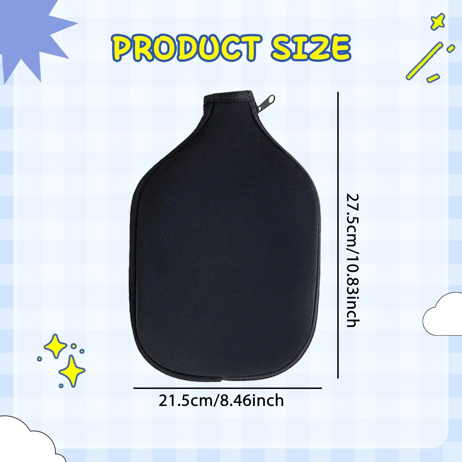 

Pickleball Paddle Cover Durable Protective Sleeve Black SBR Racket Case for Outdoor Sports Equipment