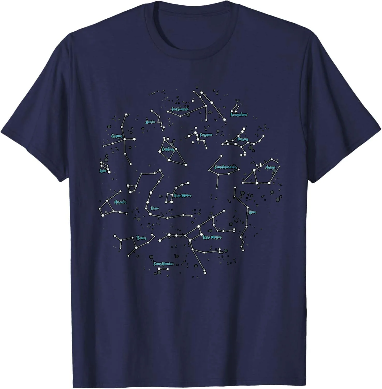Astronomy T Shirt Star Constellation Sky Map Tee T-Shirt Summer Casual T Shirt Women Men Cotton T-shirt Camiseta Streetwear