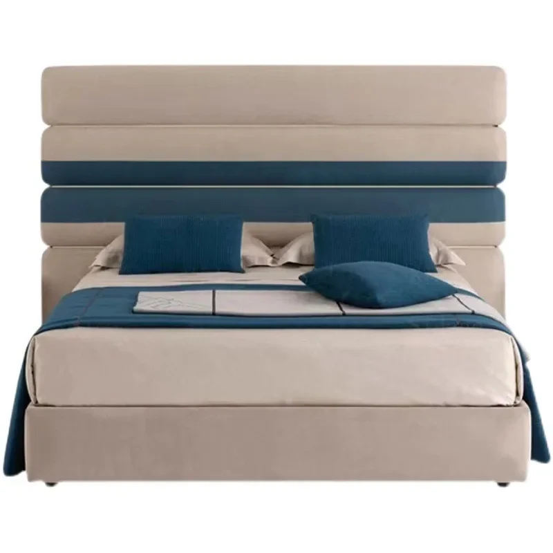 

Luxury Double Bed For Bedroom Wood Furniture Suitable For Upscale Hotels And Villas Bed Headboard Lit 2 Personnes King Size Bed