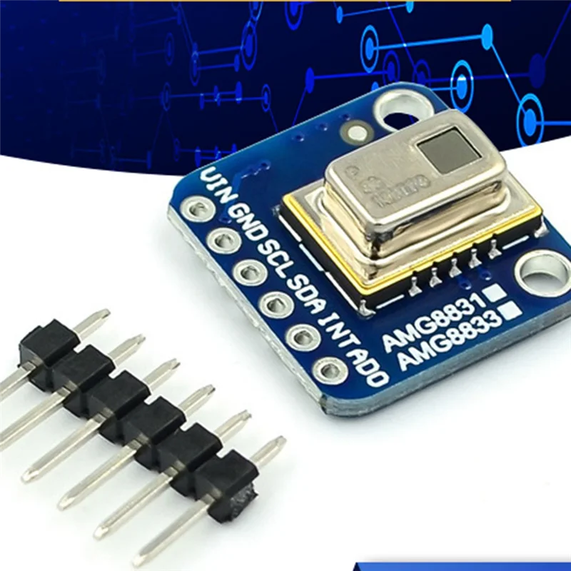 Módulo sensor de temperatura de matriz de termovisor AMG8833 IR 8X8 para Raspberry Pi