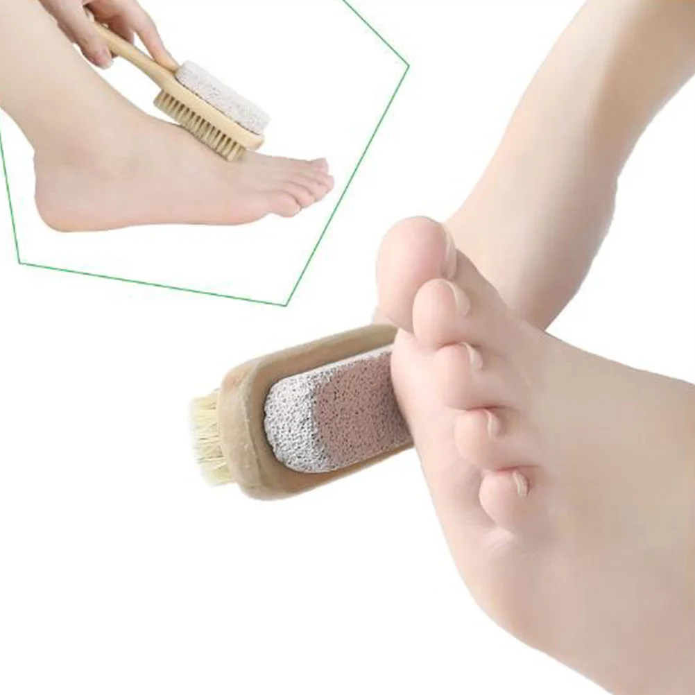 2 Pcs Pedicure Care Tool Double Side Foot File Fresh Skin Brudh Pumice Stone Product Double-sided