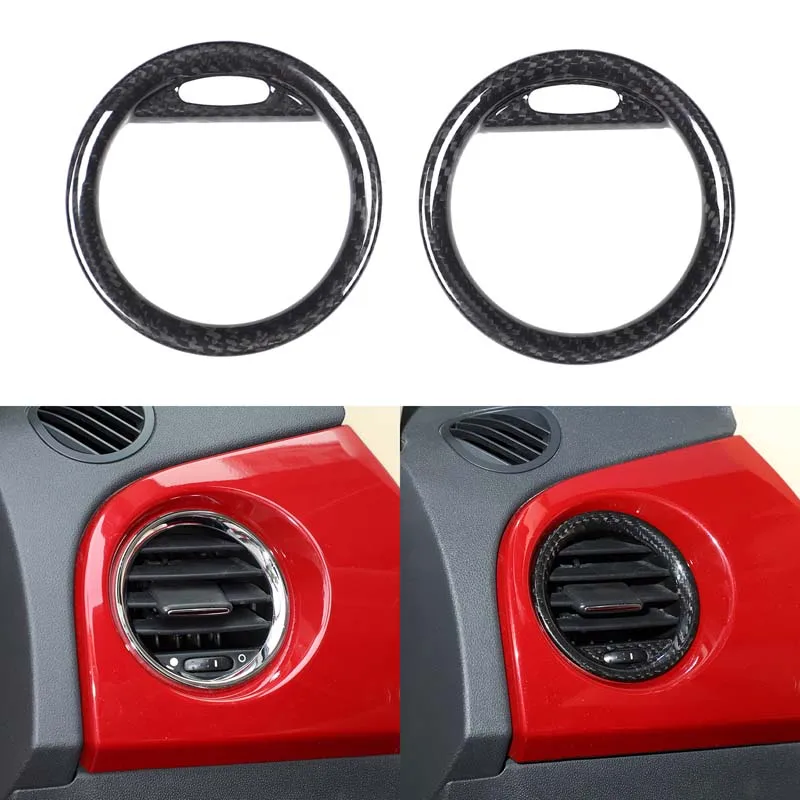 

For Fiat 500 2008-2015 Abarth 595 2012-2015 Abarth 695 2010-2015 Real Carbon Fiber Car Side Air Vent Frame Car Accessorie