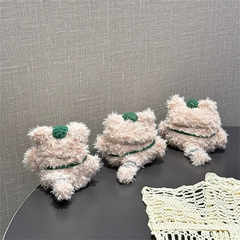 Plush Bear Case for AirPods 4 Airpod 1 2 3 Pro Pro2 Bluetooth Earbuds Charging Box Protective Earphone Case Cover