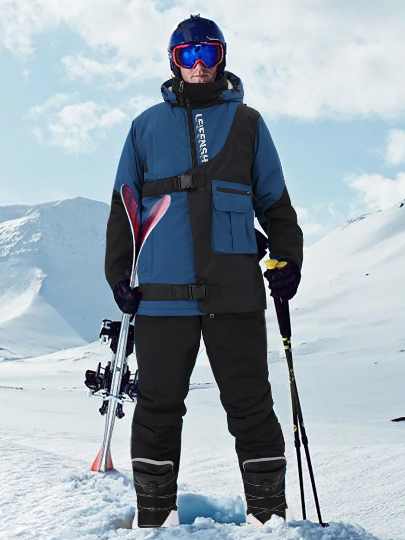 1 Set Sports & Outdoor Supplies Outdoor Casual Winter Sports Ski Supplies Clothing Menskisuit Men Ski Set Top+Bottoms Hx386-1