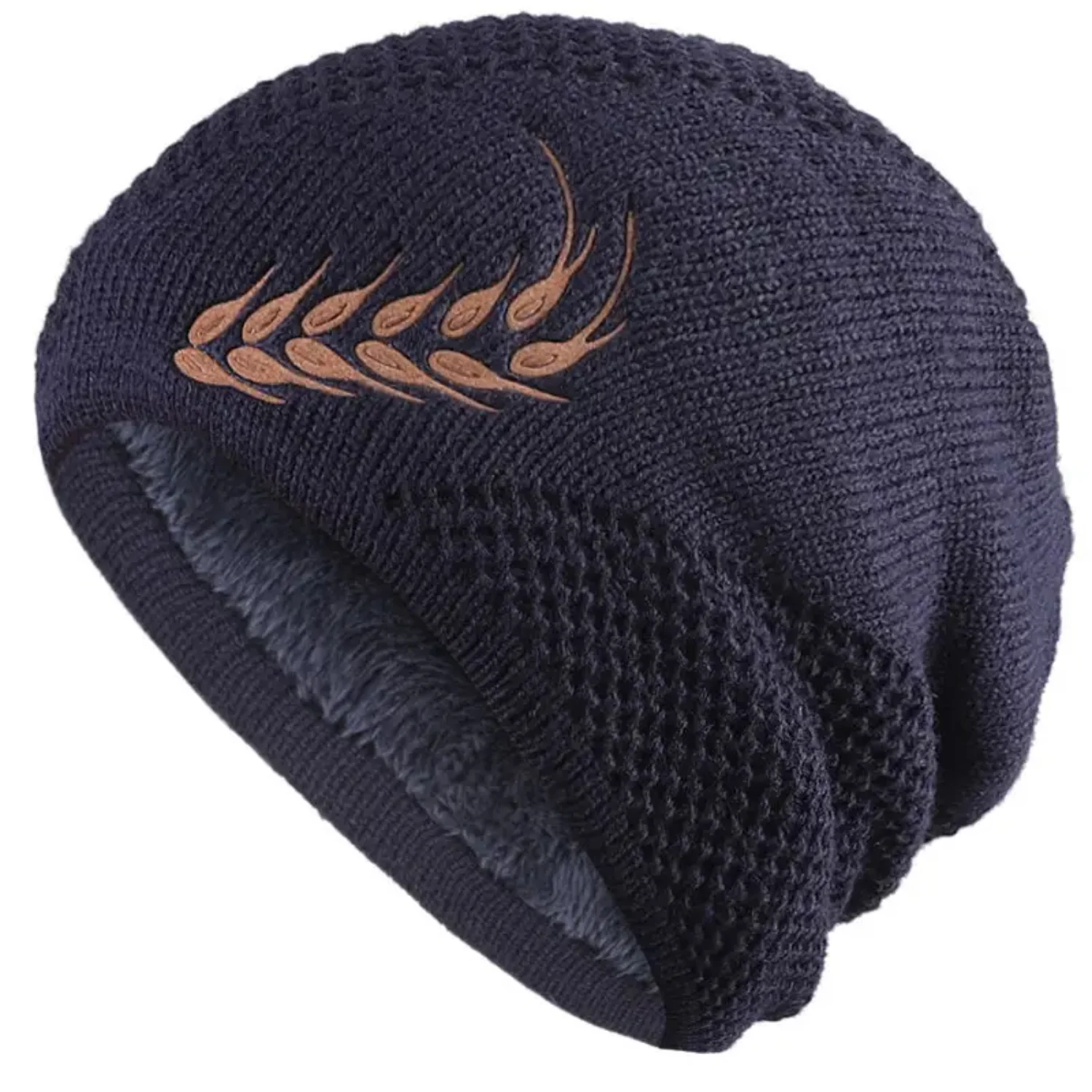 Korean Men's Wool All-match Beckham Knitted Hat for Autumn and Winter, Fleece Lined for Warmth