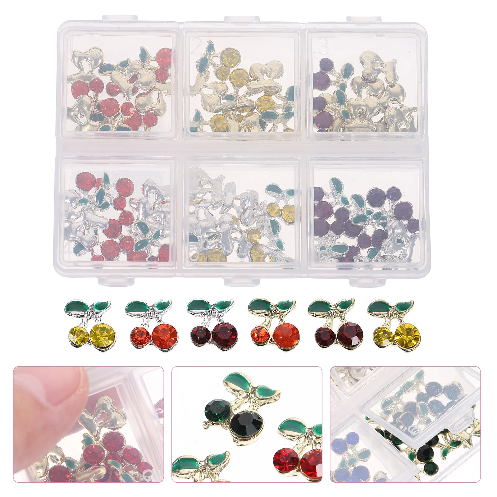 60 ชิ้น คริสตัลติดเล็บ สำหรับตกแต่งเล็บ อุปกรณ์เสริม สนุกสนานทำเองกับเพื่อนๆ อุปกรณ์ทำเล็บ คริสตัลติดเล็บ