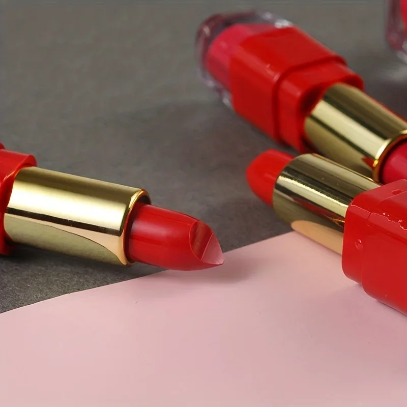 Rouge à lèvres hydratant crémeux 12 couleurs, rouge à lèvres longue durée tour penchée maquillage pour femmes et écolière maquillage pour les lèvres débutants