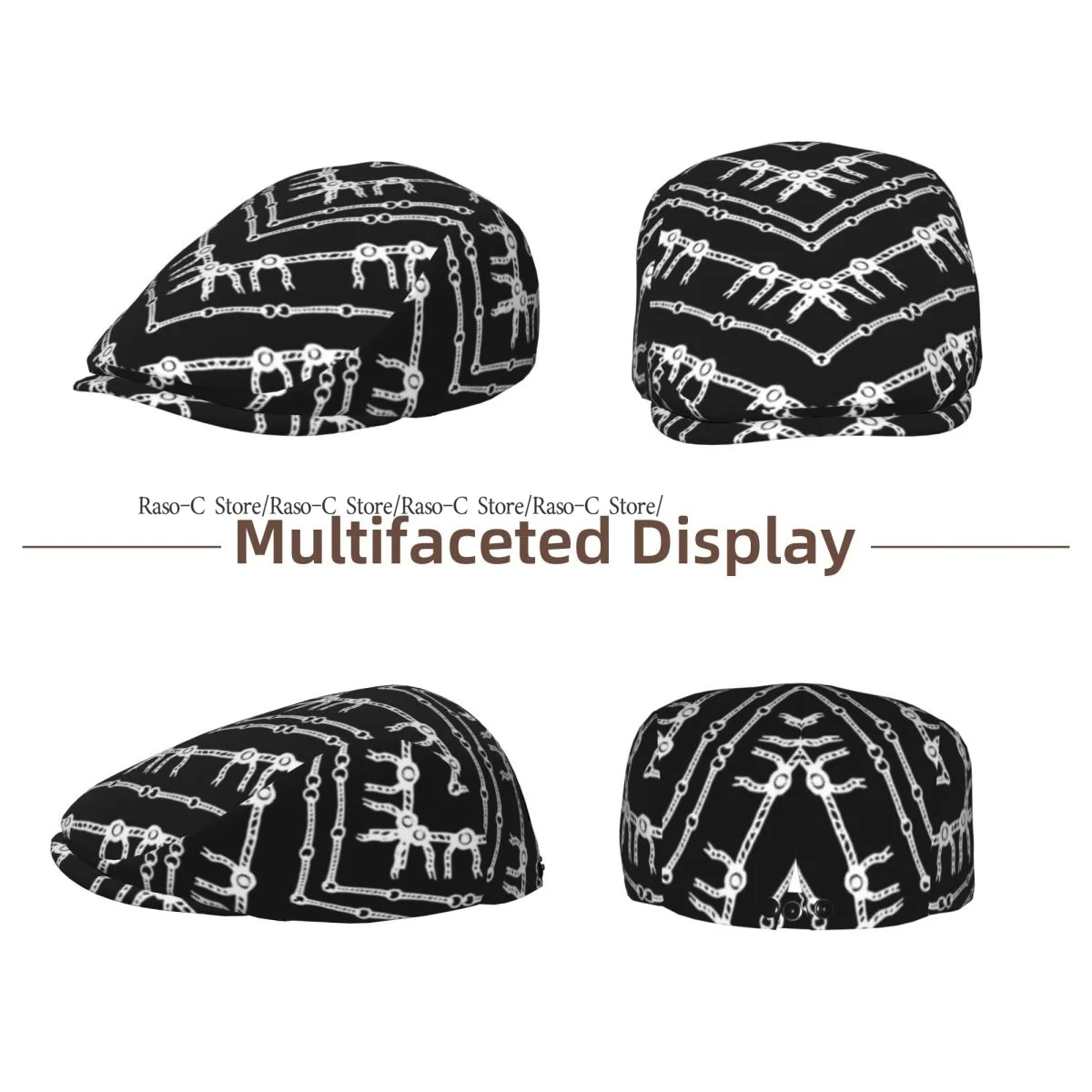 Flat Cap Men Women Newsboy Cap Zigzag And Stripe Driving Bunnet Ivy Hat Bakerboy Hat Spring Summer Boina