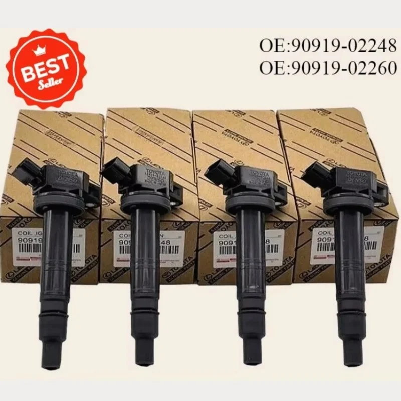 4PCS Brand new 90919-02248 9091902248 90919-02260 Ignition Coils, For T-oyota Tacoma 4Runner 4.0L UF495