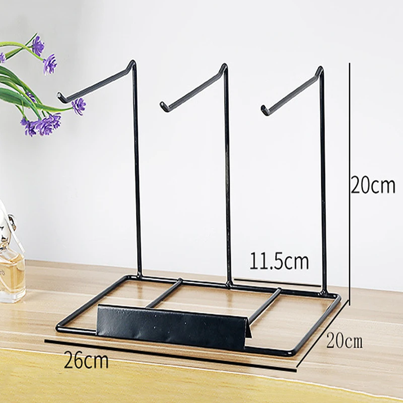 Iron Bracket Jewelry Display Rack Household Desktop Decoration Earrings Necklace Storage Headrope String Organizing Rack