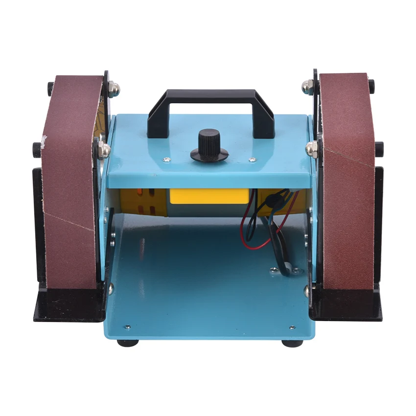 Desktop duplo eixo cinto Lixadeira Cinto Mesin Sabuk pólos Penggiling Rumah Tangga Sabuk Pengamplasan Mesin 220V 950W