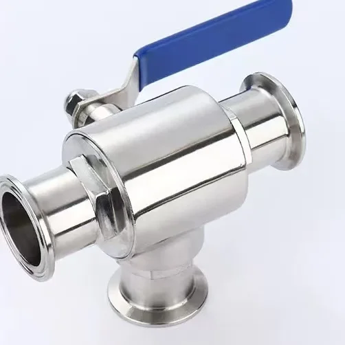 Zawór kulowy trójdrożny ręczny próżniowy KF16 KF25 KF40 KF50, zawór kulowy próżniowy typu T, ręczny zawór kulowy ze stali nierdzewnej, złączka rurowa
