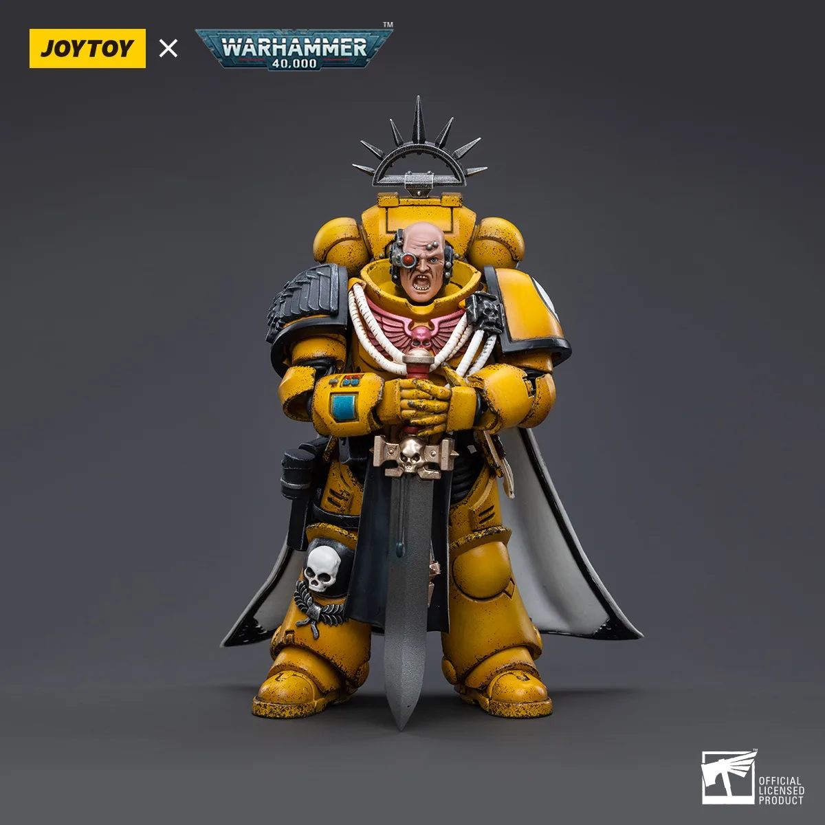 JOYTOY Warhammer 40K Action Figures 1/18 Imperial Fists Primaris Captain Model Toy Boy Gifts 3.75inch