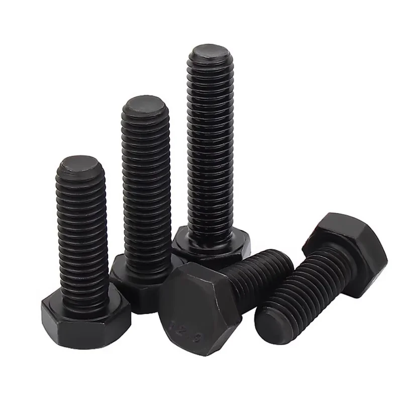 الخارجية عرافة مسدس مسمار لولبي الرأس M4 M5 M6 M8 M10 M12 M14 M16 سبائك الصلب الأسود الصف 12.9 نصف الأسنان كامل الأسنان تمديد الترباس #5