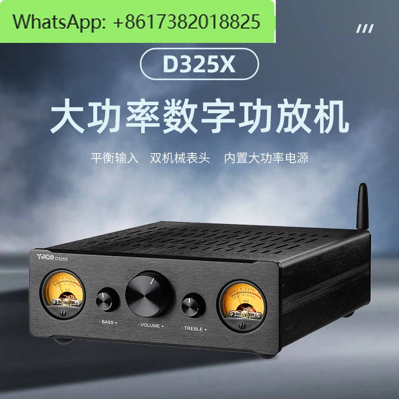 D325X 3255 2.0 Сбалансированный усилитель мощности Bluetooth с головкой часов XLR RCA Bluetooth СИНИЙ с дисплеем дистанционного управления