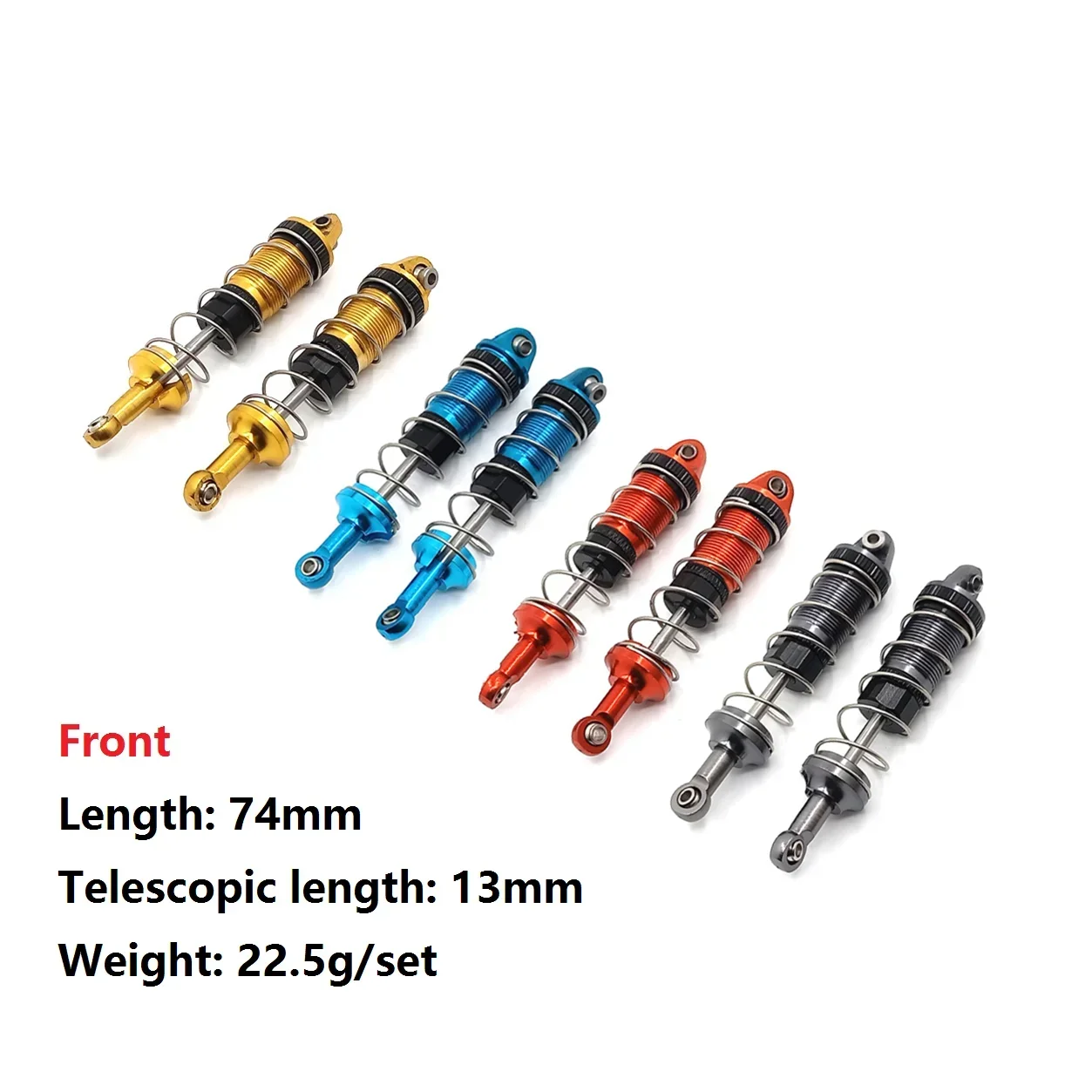 Wltoys 12428 12423 12427 12429 FY-03 4pcs Metal Oil Shock Absorber Damper 1/12 RC Car Upgrade Parts Accessories