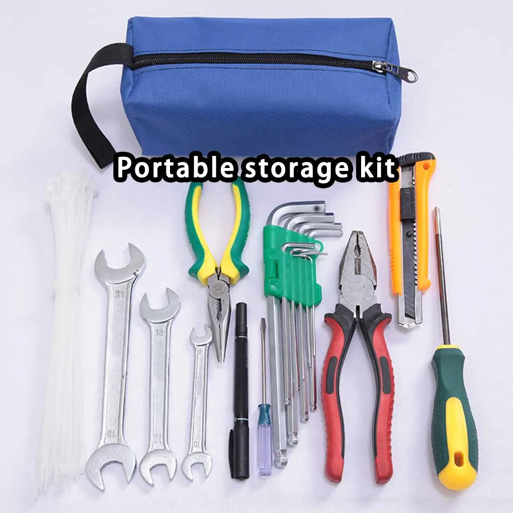 Storage Bag Tool Pouch Hardware Sack Thickened Design with Zipper