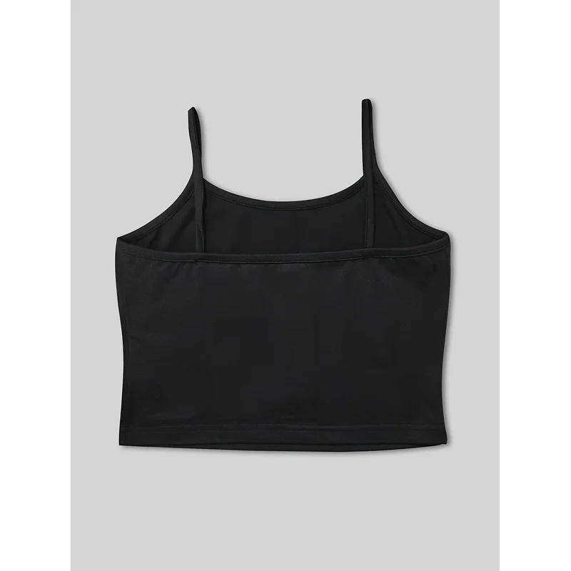 Women Vintage Milano Italy Slogan Graphic Cami Top Aesthetic Street Sleeveless Black Spaghetti Strap Crop Tank Vest