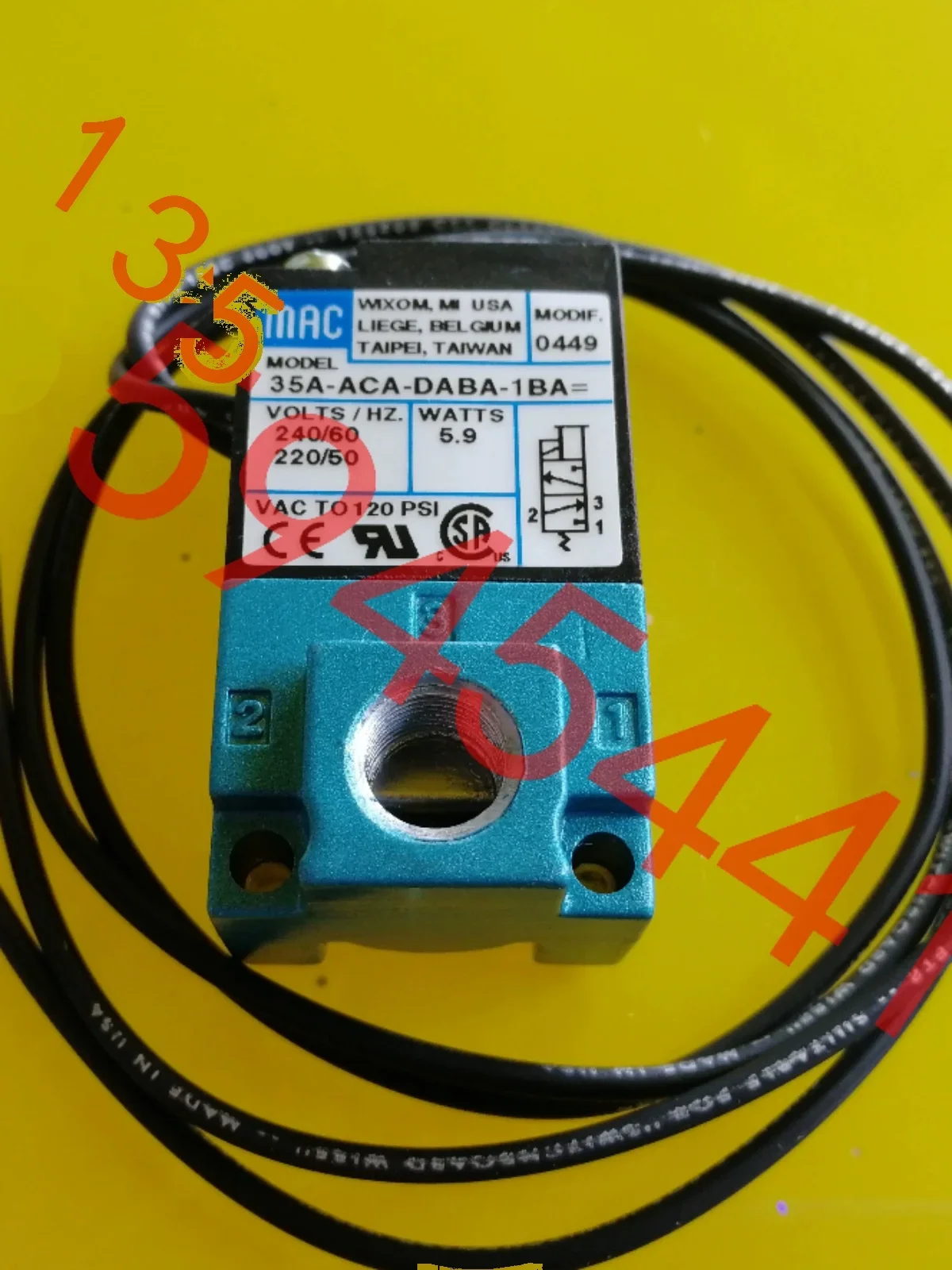 2025.4 صمام الملف اللولبي MAC 35A-ACA-DABA-1BA=0449 متوفر في المخزون، أصلي وأصلي، مجانًا للشحن والتفاوض