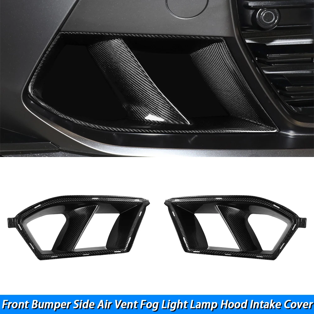 Dry Carbon Fiber Front Bumper Fog Light Cover MP Style Air Vent Cover Trim Outlet Intake Frame For BMW G80 G82 G83 M3 M4 2021 +