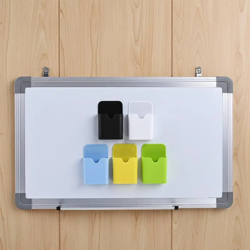 Portapenne E Cancellino Magnetico Per Lavagna Bianca - Contenitore In Plastica Da Appendere E Organizer Per Gessetti Per Aula, Ufficio E Casa-image