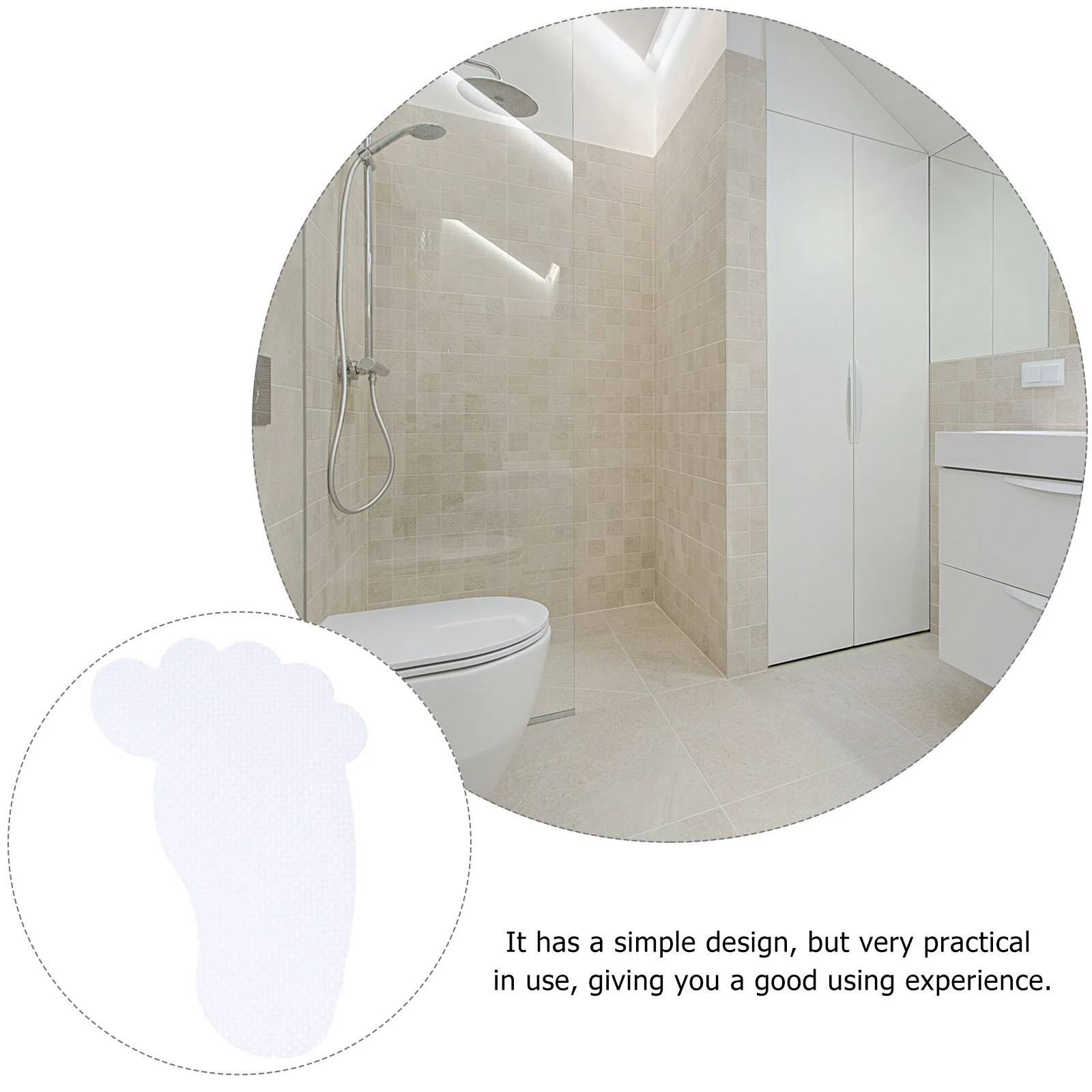 

24pcs Anti-Slipping Sticker Transparent Self-Adhesive For Shower Floor Bathroom Safety Stickers Nonslip Bath Mat