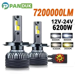PANDUK 7200000LM 6200W H4 LED CANBUS 4300K 6000K 8000K Car LED Headlight H7 H1 Headlights 9005 H7 H11 Led Light 12V 24V Truck