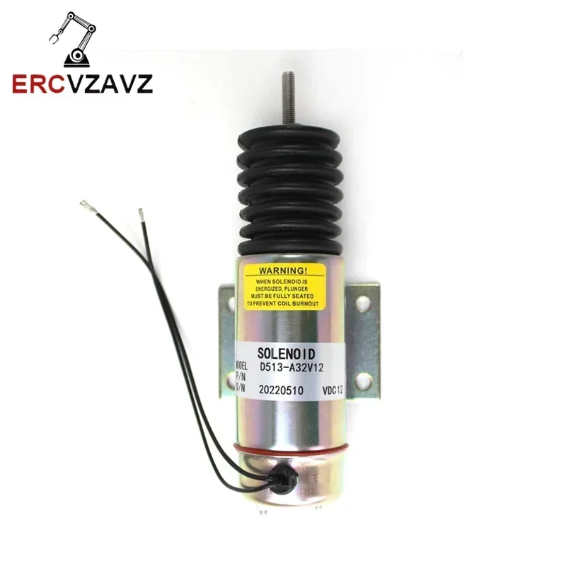 12 VOLT Throttle Solenoid D513-A32V12 fit for Trombetta Genie GS2668 29073GT 29073 GN-29073 GN29073 for Deutz F4L F3L Perkins