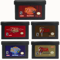 GBA Game Zelda Series 32-Bit-Videospiel-Cartridge-Konsole, Speicherkarte, Minish-Kappe, vier Schwerter für GBASP NDSL, USA-Version