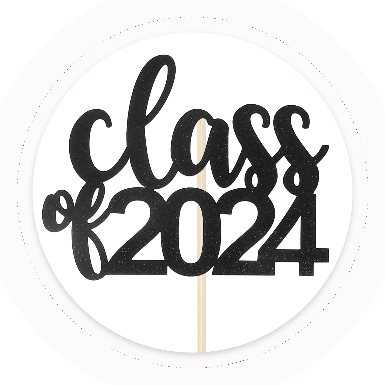 

12Pcs Grad 2024 Vase Picks Cupcake Toppers Cake Decor Graduation Centerpiece Sticks Party Table Decoration Dessert Topper