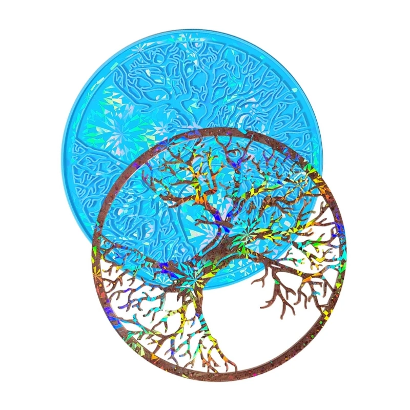MXME Life Tree Wall Hanging Silicone Mold DIY Wall Pendant Decorative Epoxy Resin Mold Desktop Ornaments