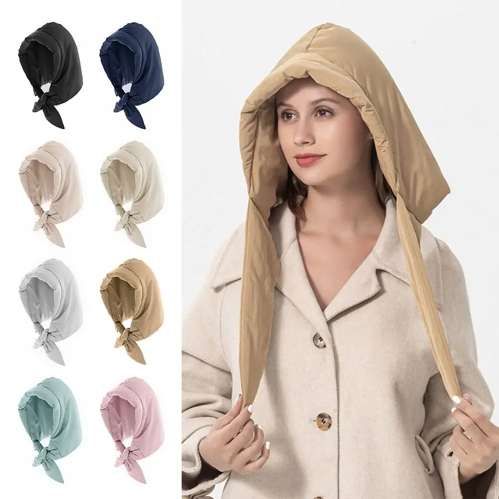 

Down Cotton Winter Headscarf New Thickened Windproof Winter Windproof Hat Waterproof Lightweight Warm Hood Ladies