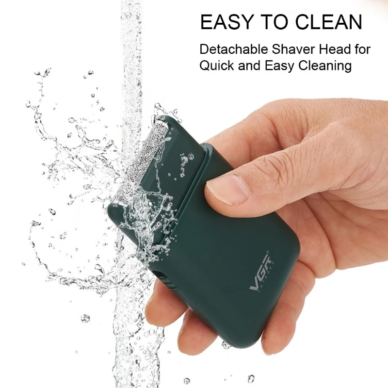 Rasoir électrique sans fil pour hommes, lavable, Rechargeable par USB, avec tondeuse à barbe Pop-Up, multifonction, portable